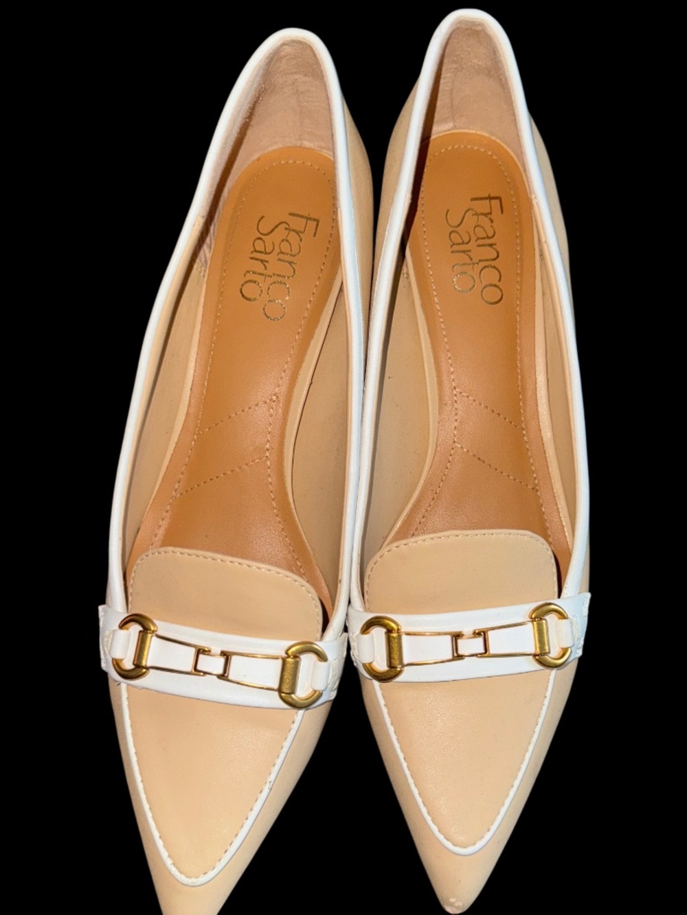 Franco Sarto Two-Toned Heeled Loafers (7.5)